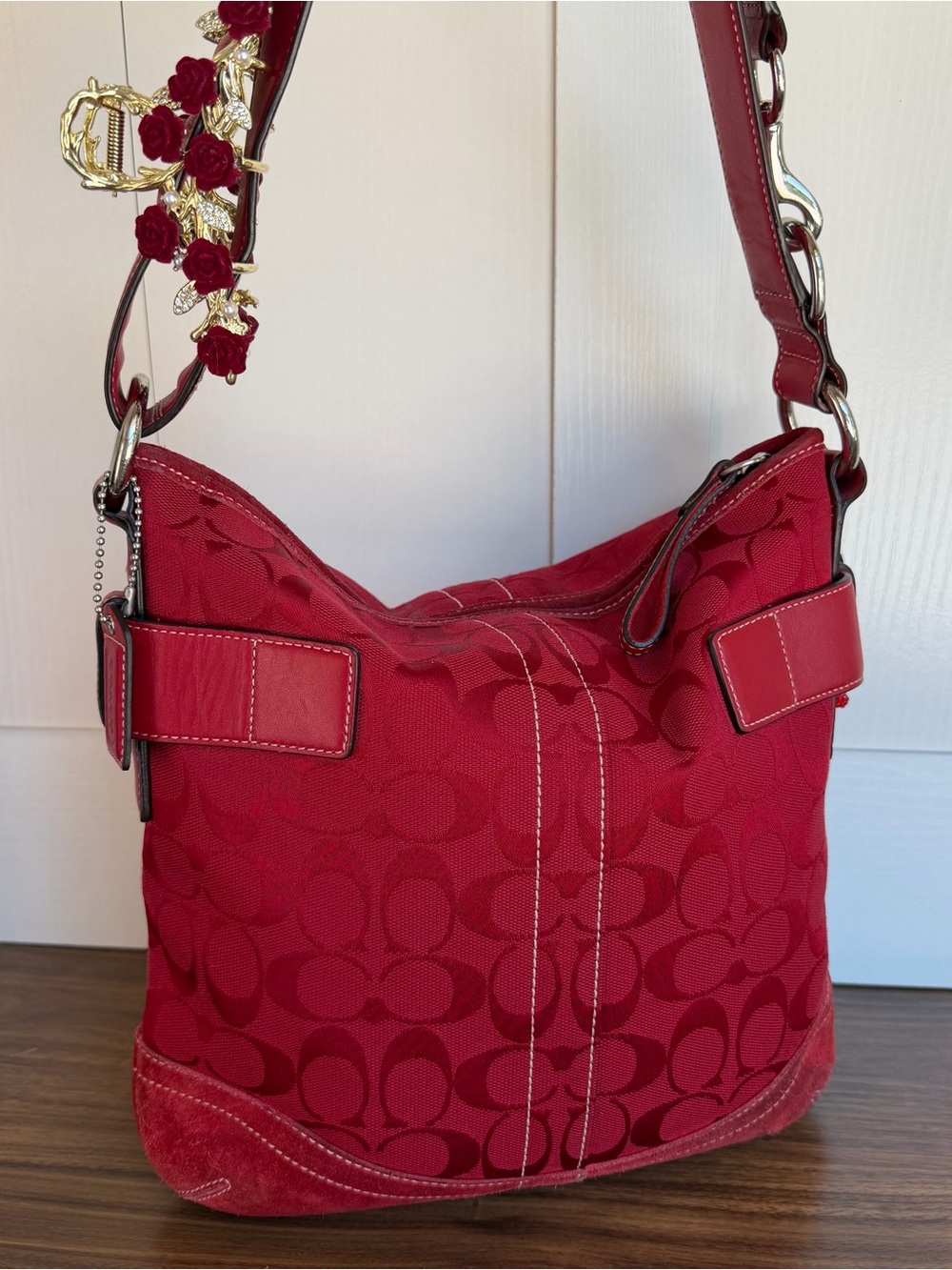 Coach Red Shoulder Bag - Picture 5 of 9